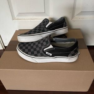 Checkerboard Slip On Vans